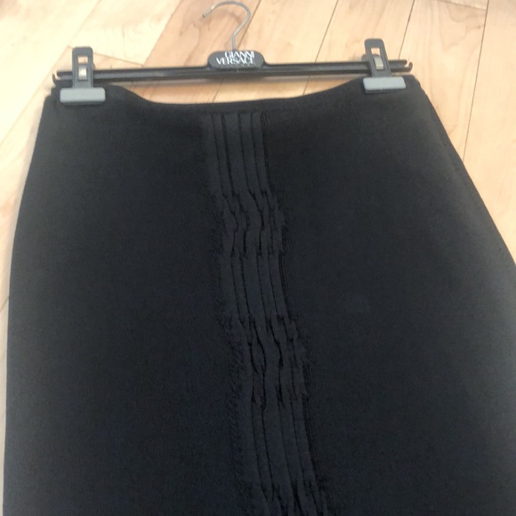 GIANNI VERSACE Vintage Worn Once Black Pencil Skirt with lining Size 42 - Picture 8 of 10